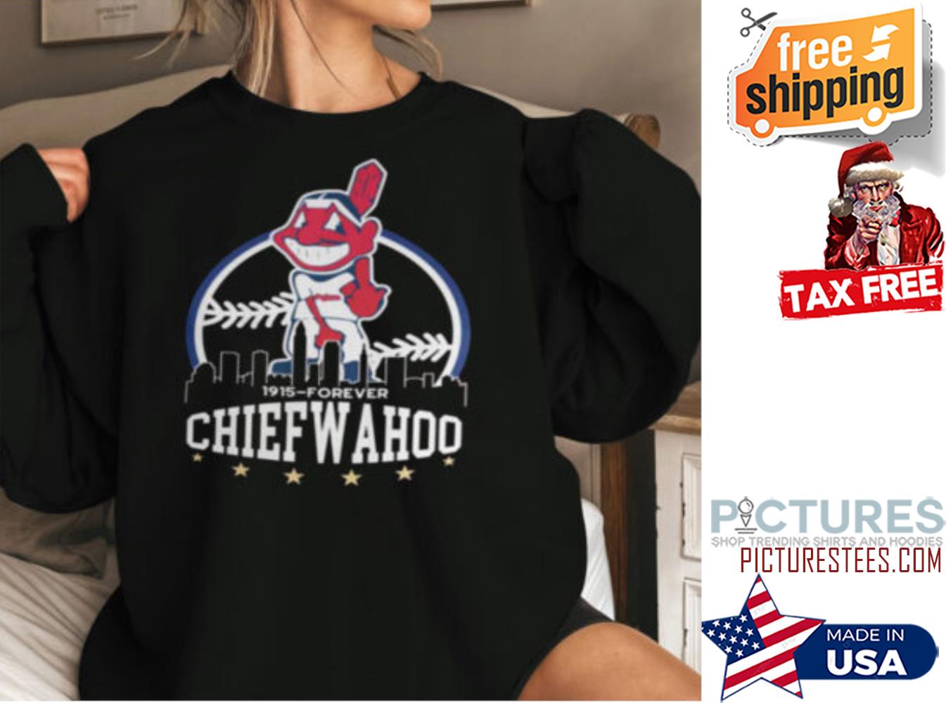 Cleveland Indians Since 1915 To Forever Chief Wahoo Sweatshirt