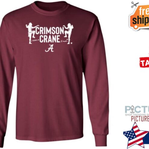 Crimson Crane Shirt Breakingt Store Jameson Williams And John Metchie III Crimson Crane Shirt