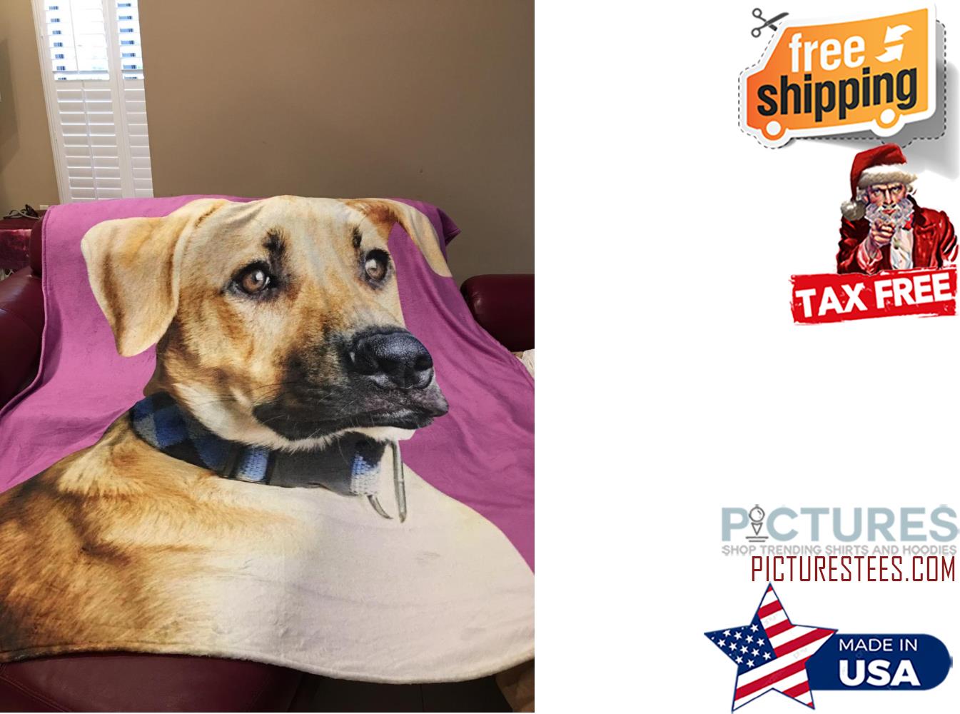 FREE shipping Custom Blanket with pets, Custom Dog blanket, Custom Pet