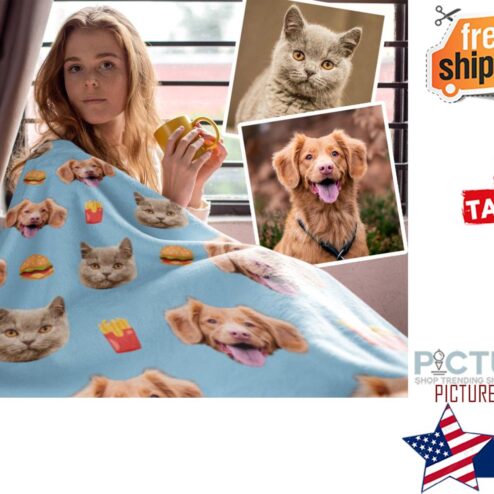Custom Dog Face Blanket