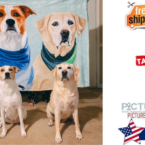 Custom Pet Portrait Blanket, Dog Custom Blanket