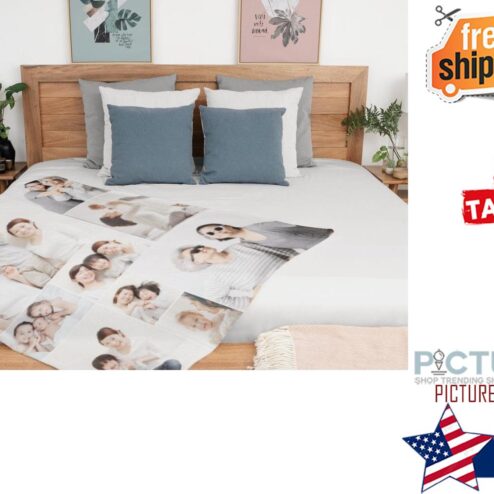 Custom Photo Blanket, Personalized Photo Blanket, Custom Picture Blanket, Photo Collage Memory Blanket