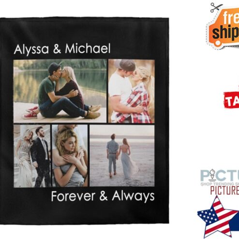 Custom Photo Plush Fleece Blanket, Personalized Blanket With A Photo, Milestone Blanket, Put Your Cat or Dog Photo On A Blanket