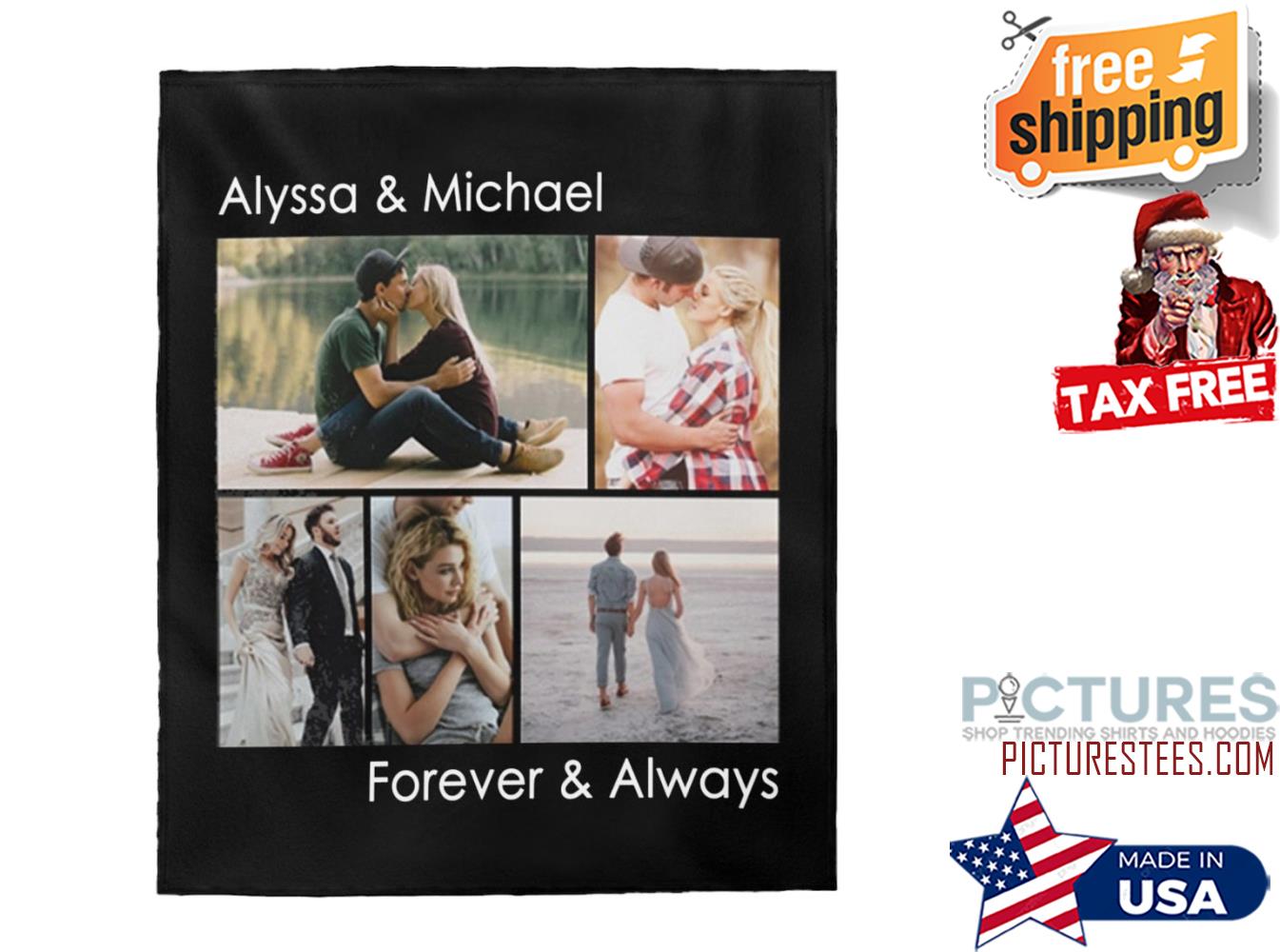 Custom Photo Plush Fleece Blanket, Personalized Blanket With A Photo, Milestone Blanket, Put Your Cat or Dog Photo On A Blanket