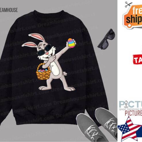 Dabbing Rabbit Easter Day Eggs Dab Boys Girls Kids shirt