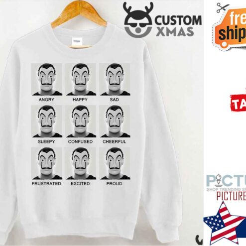 Dalí Emotions Money Heist Mask Sweater