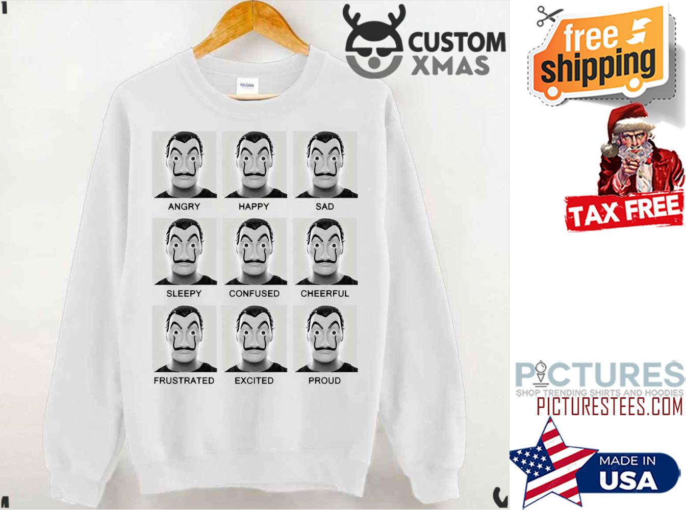 Dalí Emotions Money Heist Mask Sweater