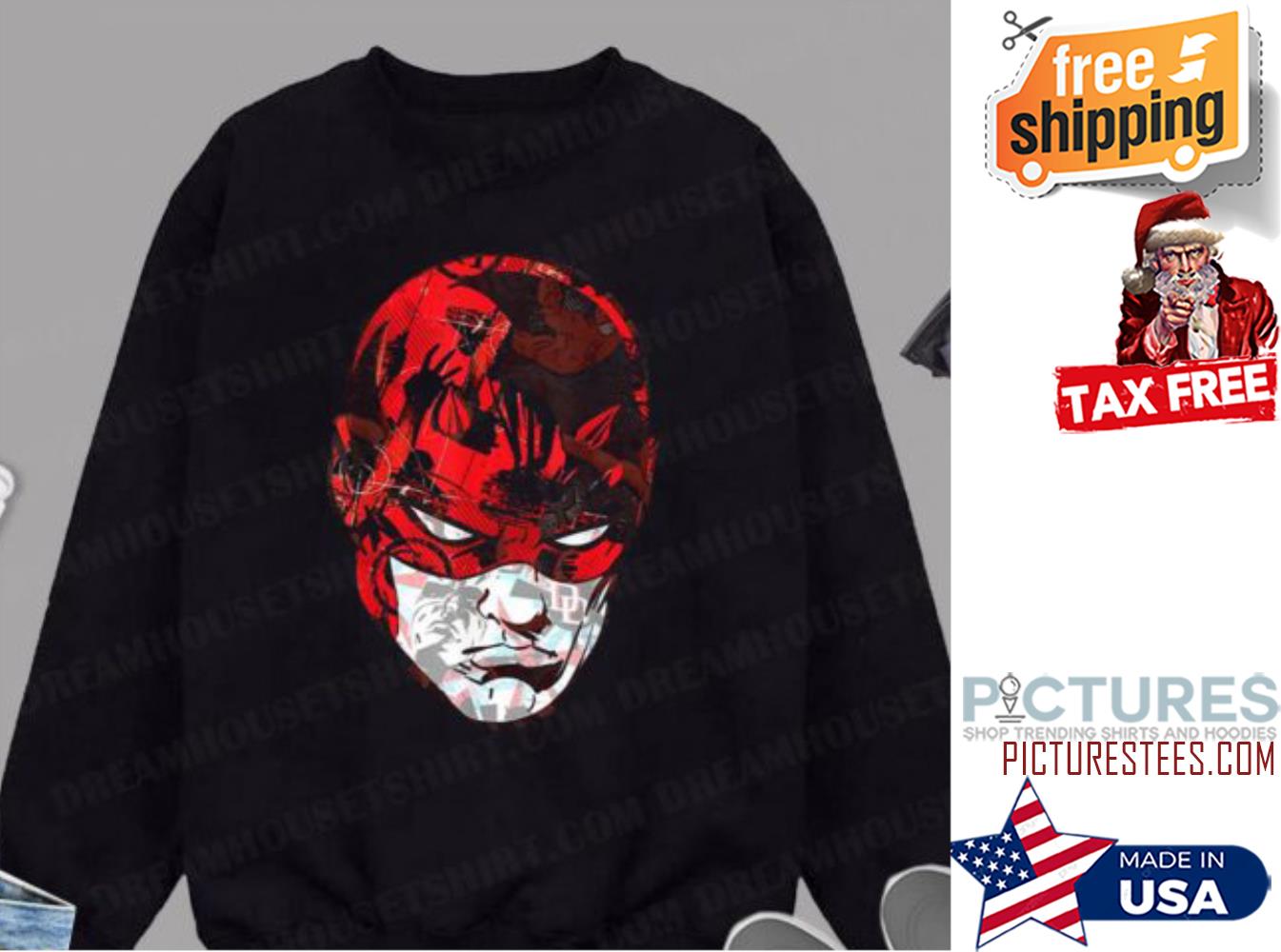 Daredevil The Man Without Fear Dare Stare Headshot Sweatshirt