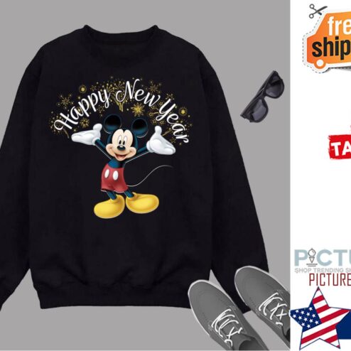Disney New Years Mickey Mouse Happy New Year Portrait Shirt