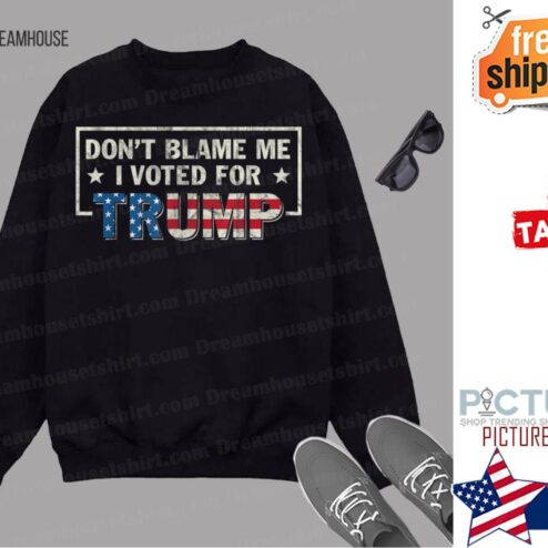 Dont Blame Me I Voted For Trump Vintage USA Flag Patriots shirt