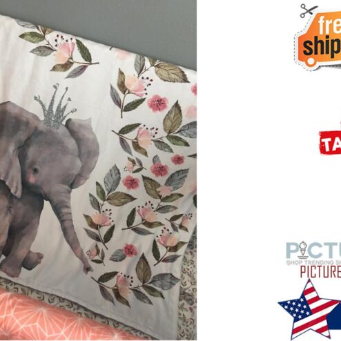Double Minky Elephant Baby Blanket