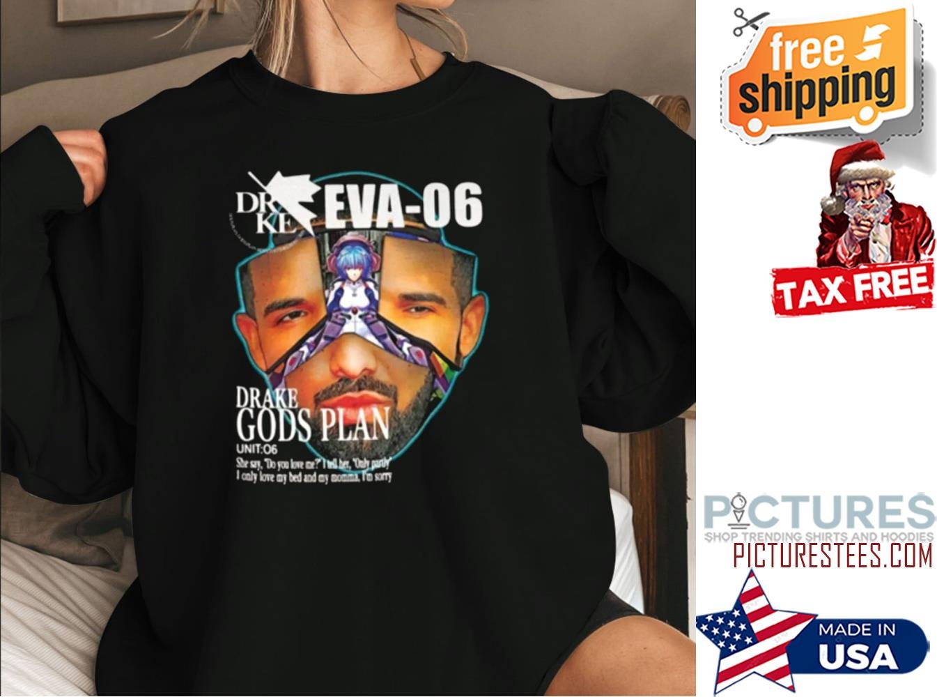FREE shipping Drake Evangelion Eva 06 Gods Plan Shirt, Unisex tee, hoodie,  sweater, v-neck and tank top