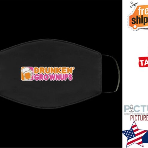 Drunken Grownups Donkin Donut face mask