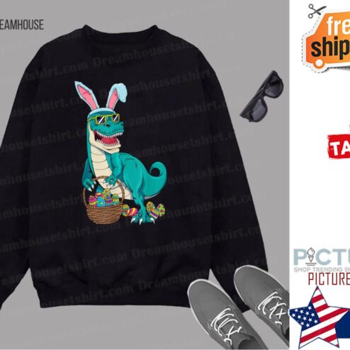 Easter Dinosaur Bunny Rex Boys Girls Kids Gift shirt