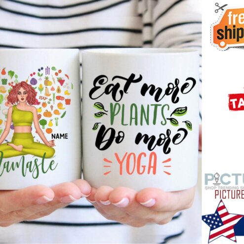 Eat More Plants Do More Yoga Mug