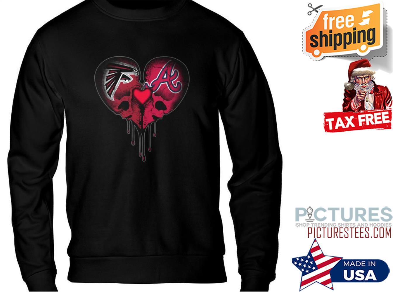 Falcons Braves Skull Love Sweatshirt