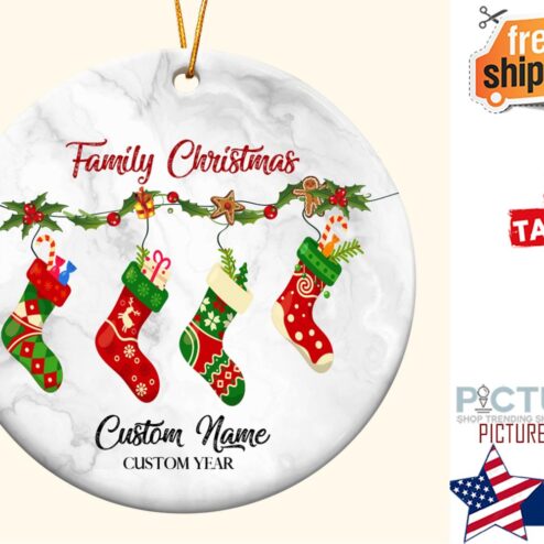 Family Christmas  Personalized Ceramic Ornament