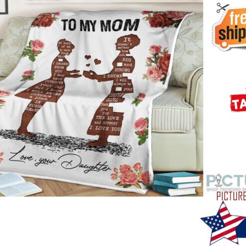 Family rose blanket to my mom in your heart i will always be your little girl thank you for the love and support i love you love your daughter Blanket