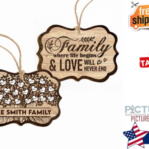 Family Where Life Begins And Love Will Never End Personalized Two Sided Ornament