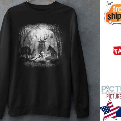 Fox Wolf Deer And Forest Cello Music Shirt