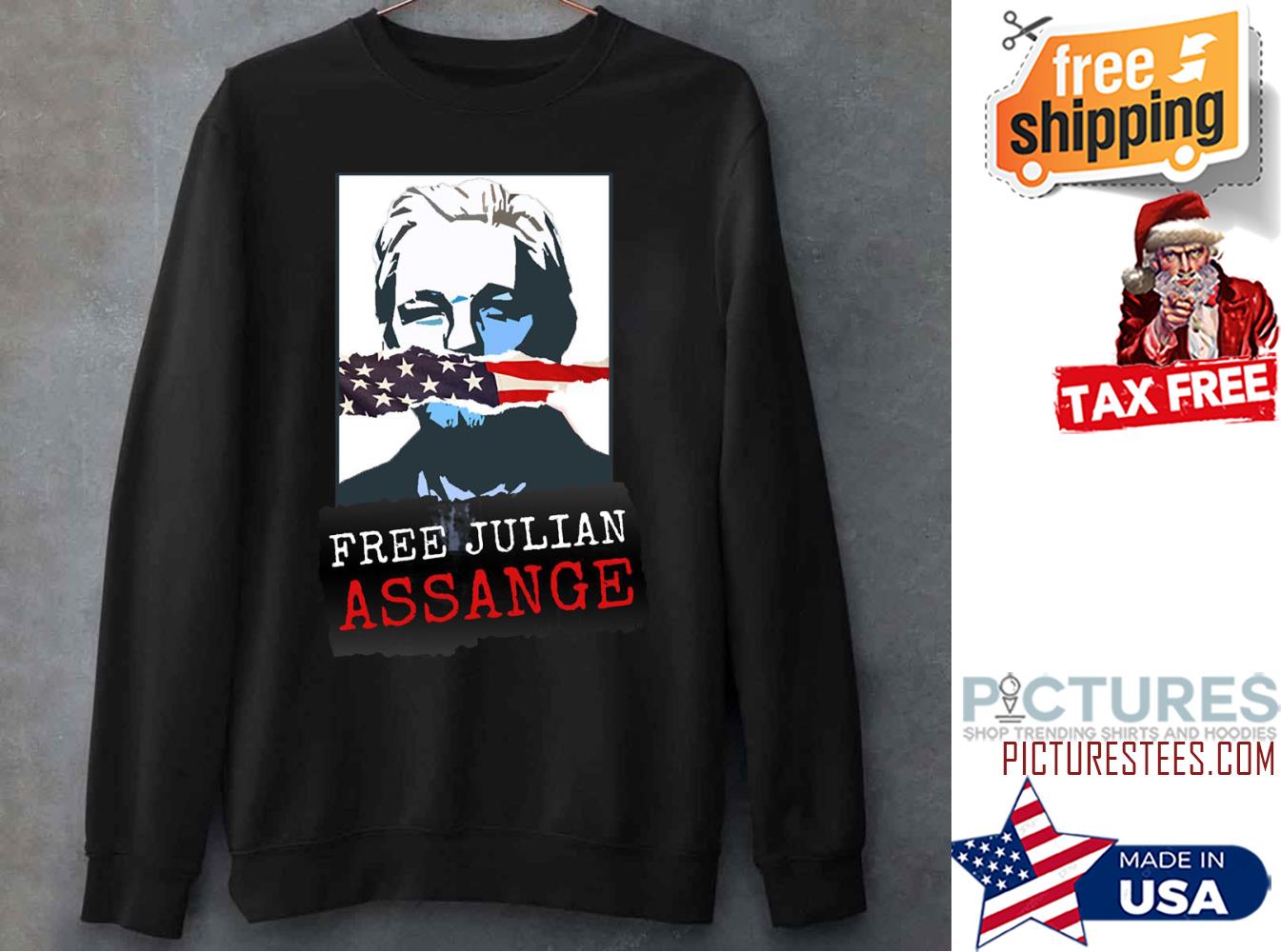 Free Julian Assange Draw Sweatshirt