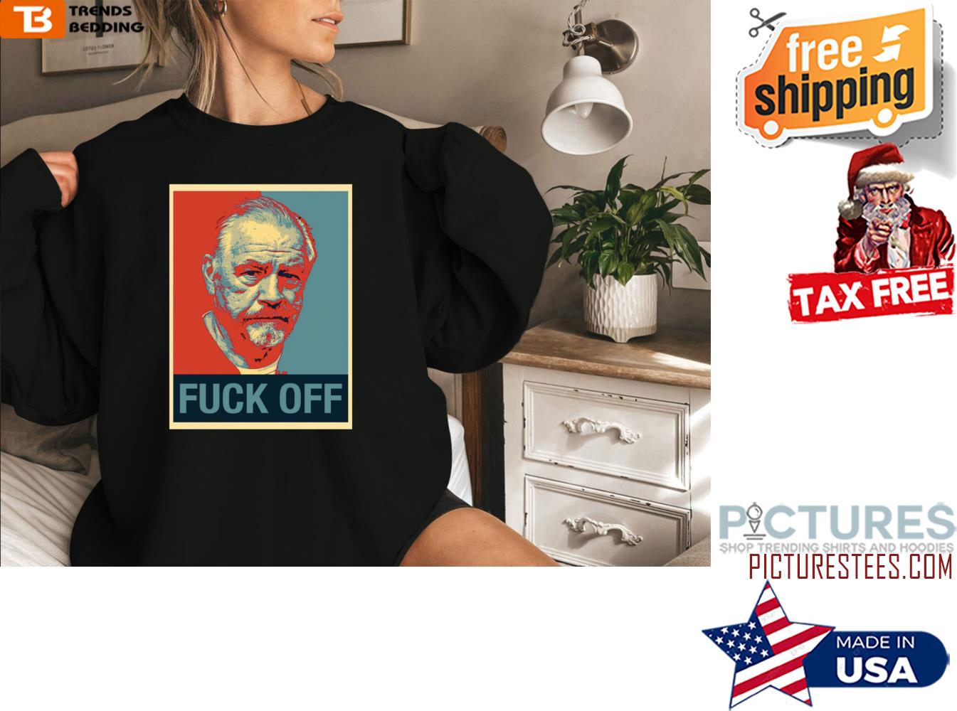 FUCK OFF Succession HBO Greeting Card Crewneck Sweatshirt