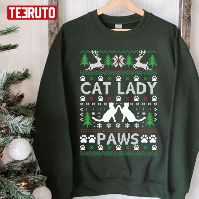 Cat lady christmas on sale sweater