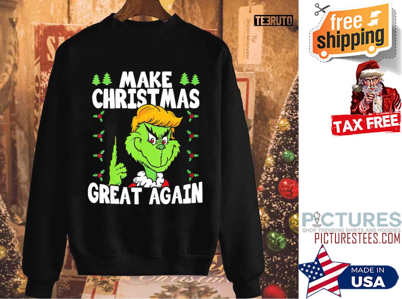Funny Trump 2024 Make Christmas Great Again Ugly Sweatshirt