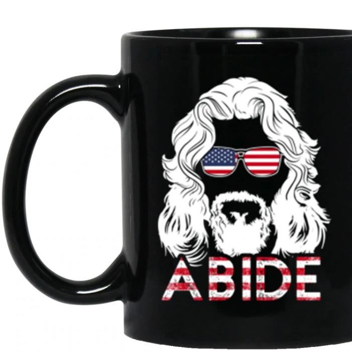 USA Abide American flag mug