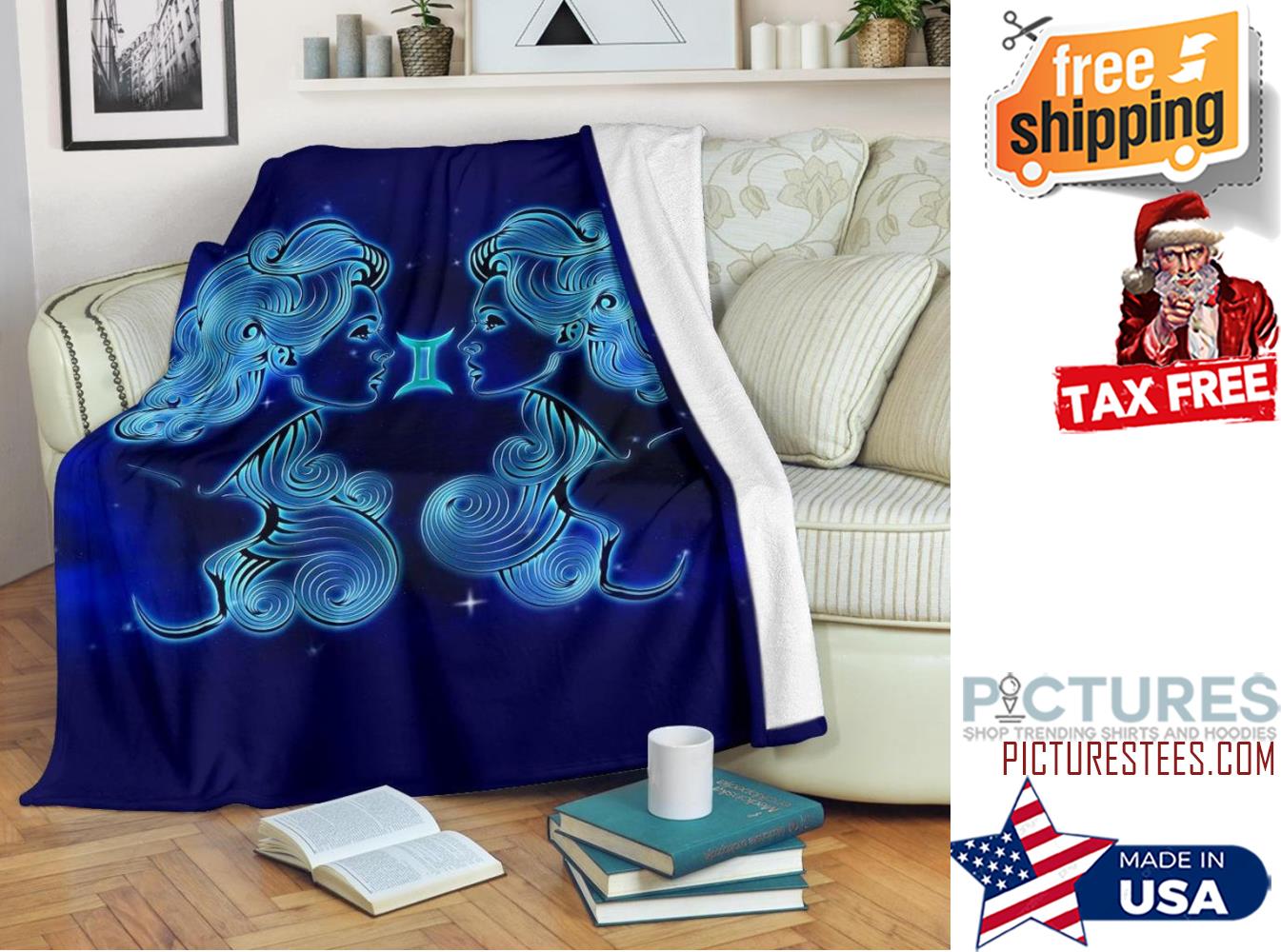 Gemini Zodiac Blanket