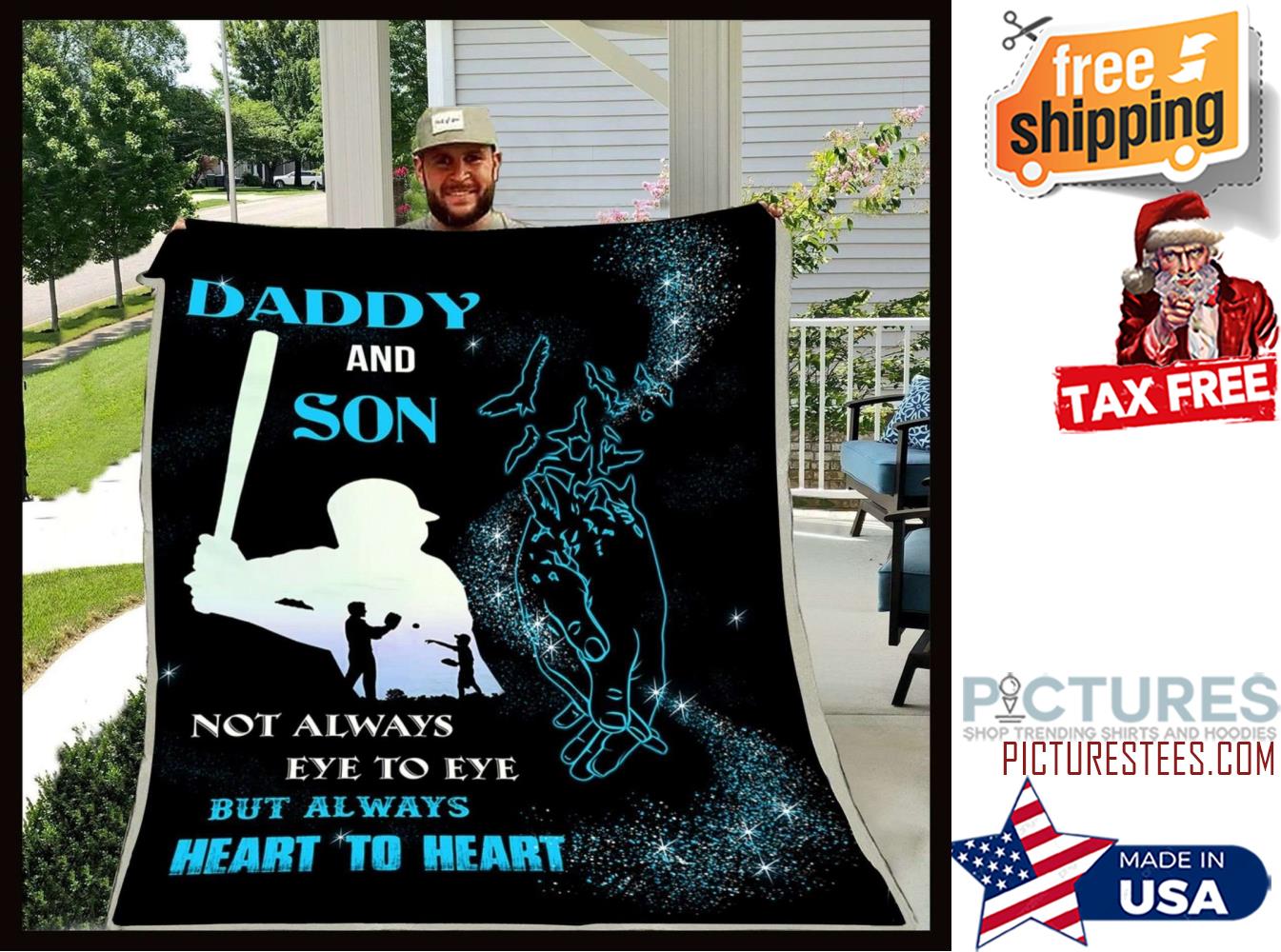 Gift For Dad And Son Not Aways Hearto Heart Blanket