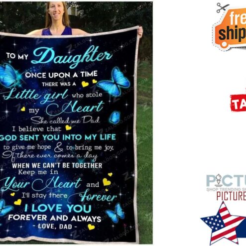 Gift For Dad Butterfly Daughter Dad Blanket