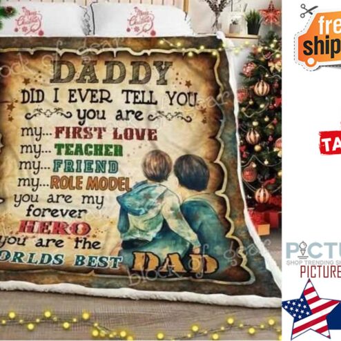 Gift For Dad Daddy You Are My Hero Blanket