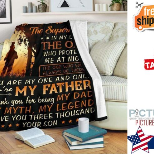 Gift For Dad Daddyhe Superhero Blanket