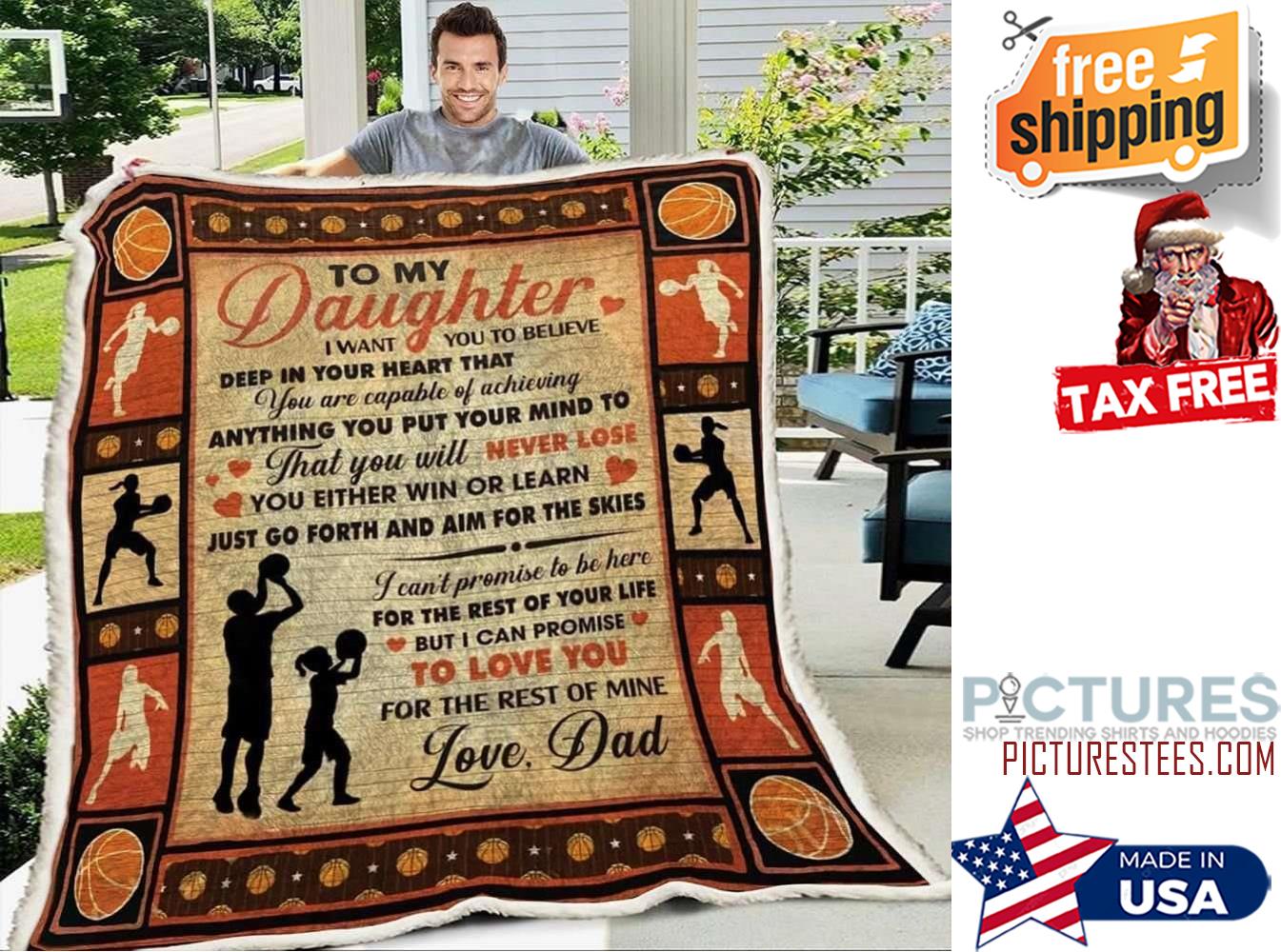 Gift For Dado Daughter Basketball Forhe Rest Of Mine Blanket