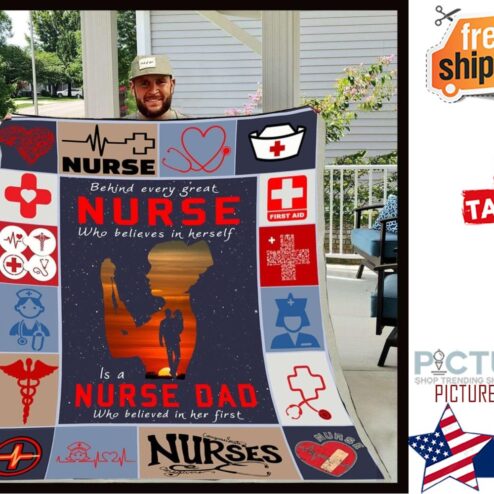 Gift For Dado Daughter Nurse Dad Behin Very Great Blanket