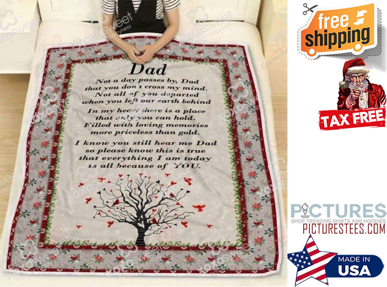 Gift For Dado My Son Dad Missing You Blanket