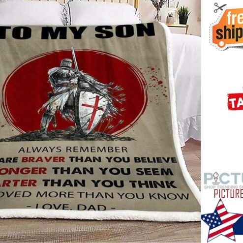 Gift For Dado My Son Love Dad Blanket