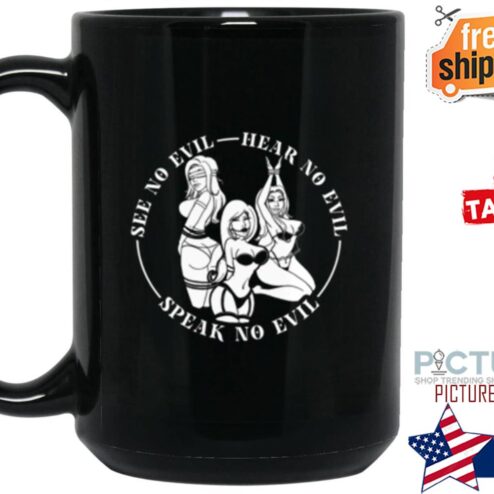 Girls sexy see no evil hear no evil speak no evil mug