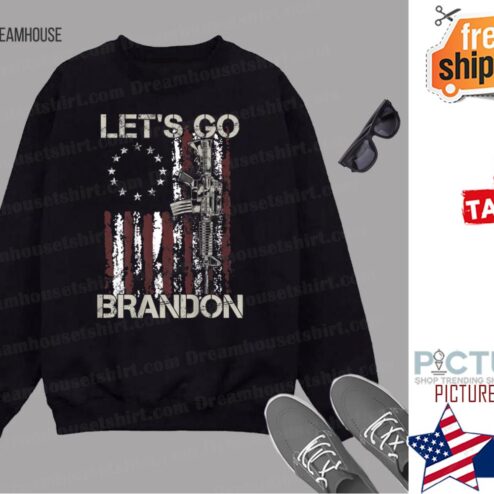 Gun American Flag Patriots Let’s Go Brandon Shirt