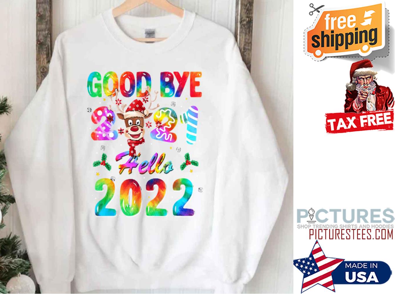 Happy New Year 2022 Tide Dye Colorful Sweatshirt