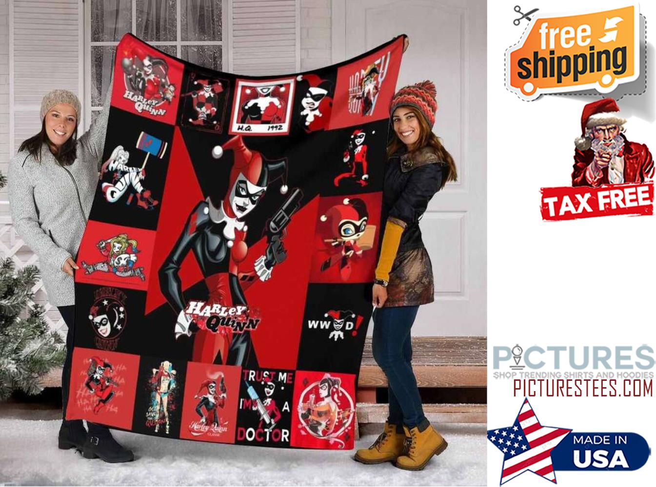 Harley Quinn Fleece Blanket Shirt