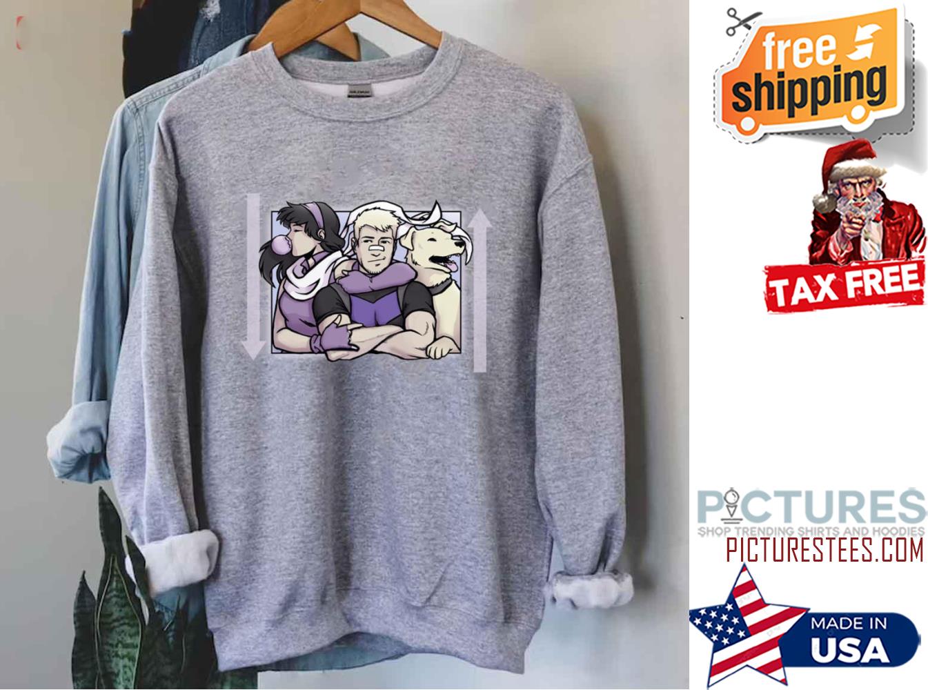 Hawkeye Kate Bishop And Lucky Purple Sweatshirt