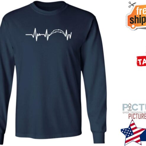 Heartbeat Active Chargers Nfl T Shirt