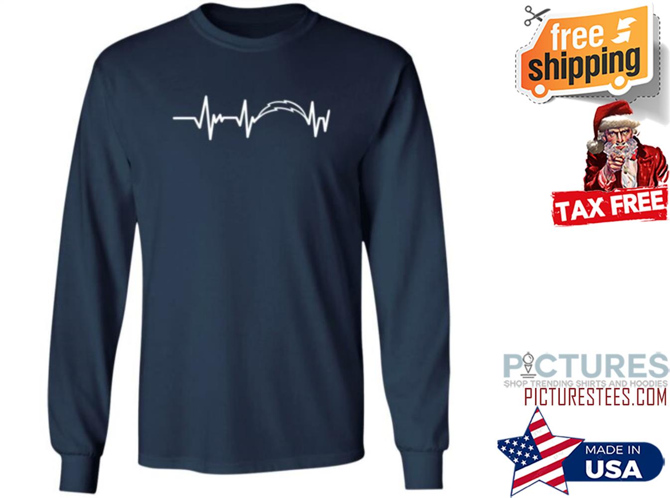 Heartbeat Active Chargers Nfl T Sweatshirt