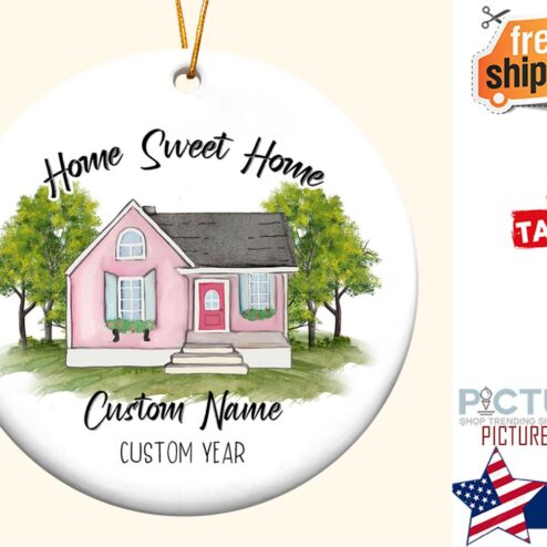 Home Sweet Home Personalized Ceramic Ornament