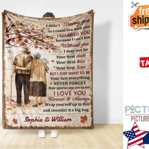 How Special You Are Family Old Couple Husband Wife Fall Leaves Couple Gift Personalized Custom Blanket