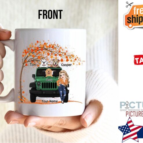 I Like Jeeps And Dogs And Maybe 3 People Customized Mug