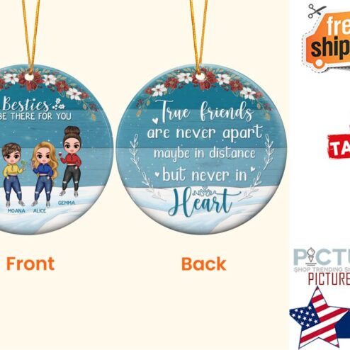 I Ll Be There For You Personalized Two Sided Ceramic Ornament