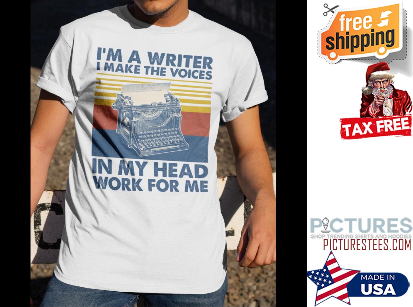 I'm a writer I make the voices in my head work for me vintage shirt